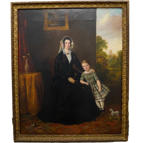 237 - AMERICAN SCHOOL (XIX)MOTHER AND CHILDoil on canvas, gilt-frame75cm x 61cmPROVENANCE: Private Dorset ... 