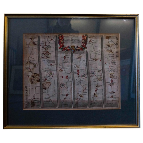 246 - GROUP OF SEVEN FRAMED MAPScomprising two small maps, by Emanuel Bowen, 18th century, Hampshire by Ro... 