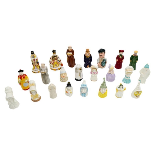 181 - GROUP OF 22 ROYAL WORCESTER PORCELAIN CANDLE SNUFFERSmostly modern, one example of 'Granny' circa 18... 