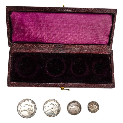 477 - CASED SILVER MAUNDY MONEY SETDATED 1875case, 9cm widePROVENANCE : Private Oxfordshire Collection... 