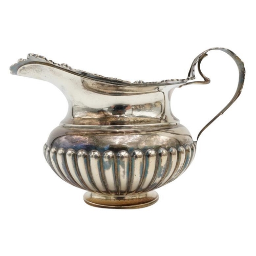 478 - GEORGE V SILVER TEA SERVICE JAMES DIXON AND SONS, SHEFFIELD, 1917 & 18the semi-lobed bodies with... 