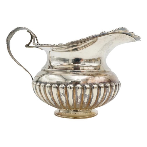 478 - GEORGE V SILVER TEA SERVICE JAMES DIXON AND SONS, SHEFFIELD, 1917 & 18the semi-lobed bodies with... 