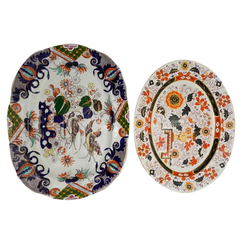 190 - TWO IRONSTONE MEAT DISHES19TH CENTURYone Mason's the other Ashworth, each with imari chinoiserie dec... 