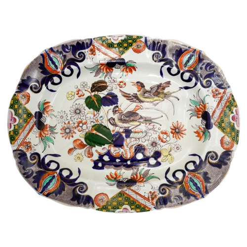 190 - TWO IRONSTONE MEAT DISHES19TH CENTURYone Mason's the other Ashworth, each with imari chinoiserie dec... 