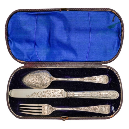 495 - ASSORTED GROUP OF FOUR CASED SILVER FLATWARE SETSEARLY 20TH CENTURYcomprising a set of Mappin & ... 