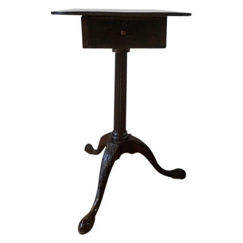 71 - RARE GEORGE III MAHOGANY ADJUSTABLE READING TABLECIRCA 1770the rounded ratchet adjustable top with a... 