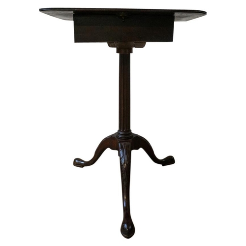 71 - RARE GEORGE III MAHOGANY ADJUSTABLE READING TABLECIRCA 1770the rounded ratchet adjustable top with a... 