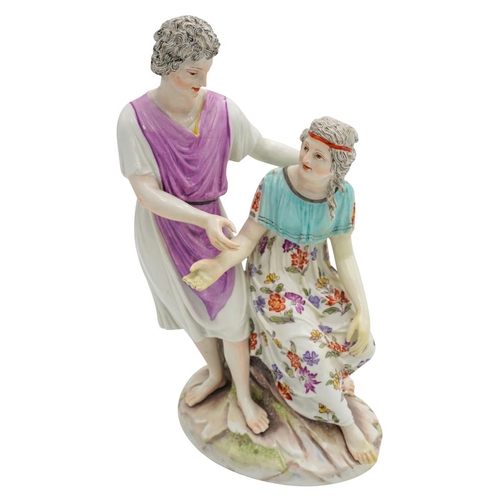 194 - BERLIN PORCELAIN FIGURE GROUP19TH CENTURYdepicting Jupiter and Mnemosyne, underglaze sceptre mark21c... 