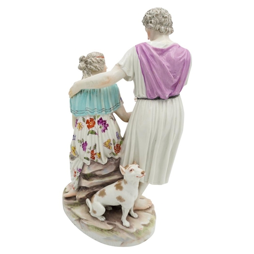 194 - BERLIN PORCELAIN FIGURE GROUP19TH CENTURYdepicting Jupiter and Mnemosyne, underglaze sceptre mark21c... 