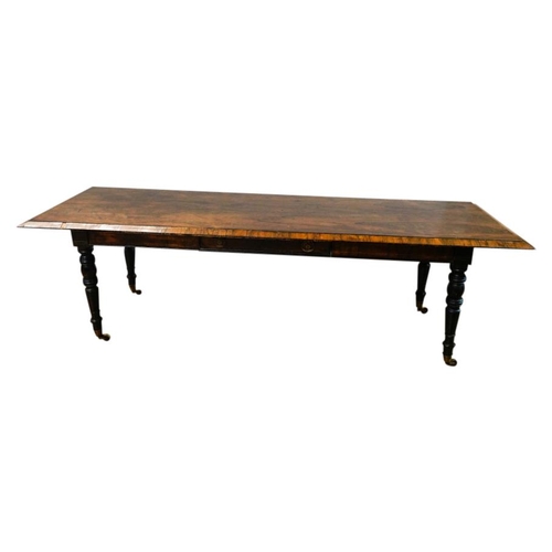 79 - 'ANGLO-INDIAN' ROSEWOOD AND EBONISED LOW TABLE19TH CENTURYthe rectangular top above one frieze drawe... 