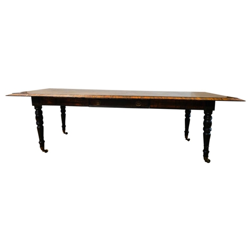 79 - 'ANGLO-INDIAN' ROSEWOOD AND EBONISED LOW TABLE19TH CENTURYthe rectangular top above one frieze drawe... 