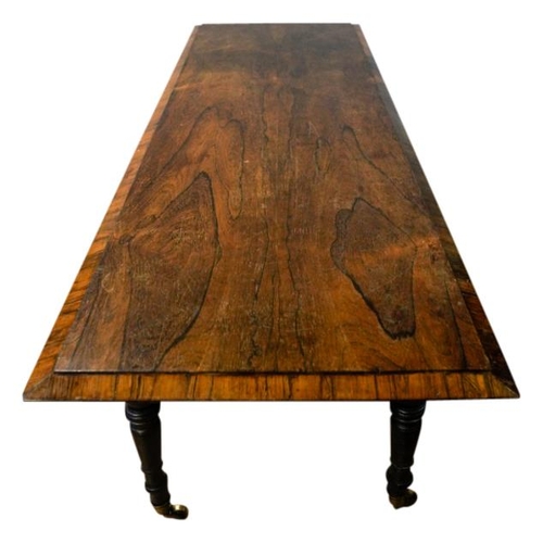 79 - 'ANGLO-INDIAN' ROSEWOOD AND EBONISED LOW TABLE19TH CENTURYthe rectangular top above one frieze drawe... 