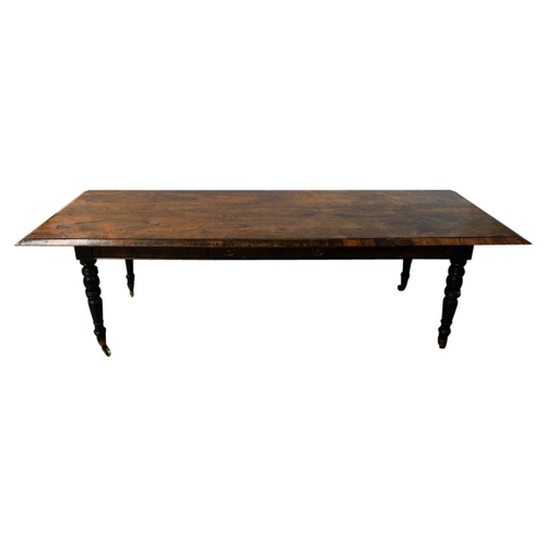 79 - 'ANGLO-INDIAN' ROSEWOOD AND EBONISED LOW TABLE19TH CENTURYthe rectangular top above one frieze drawe... 