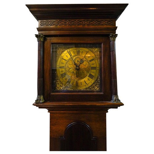 118 - MAHOGANY LONGCASE CLOCK MOVEMENT BY THOMAS TUDGE, FROME, 18TH CENTURYthe brass dial with Roman numer... 