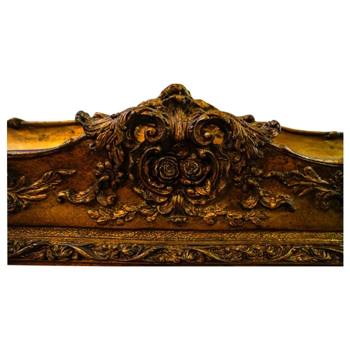 230A - LARGE GILT FRAMED WALL MIRRORthe rectangular plate within an ornate rococo carved frame164cm x 131cm... 