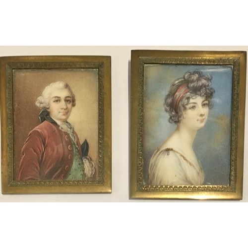 236A - PAIR OF PORTRAIT MINIATURES18 / 19TH CENTURYeach finely painted depicting and inscribed verso 'Louis... 