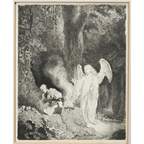 100 - AFTER REMBRANDT 'ANGEL AND TOBIAS'Engraving20.5cm x 16.5cm