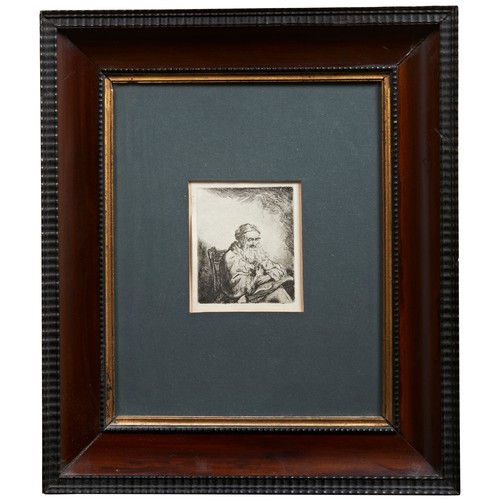 101 - AFTER REMBRANDT 'A RABBI'Engraving8.5cm x 7cm