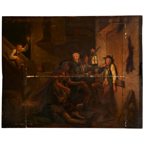 67 - CONTINENTAL SCHOOL (19TH CENTURY)THE THIEF DETECTED oil on board, inscribed verso, unframed30cm... 