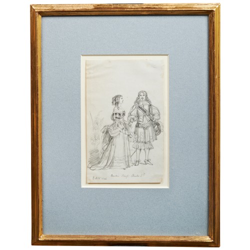 83 - EDWARD MATTHEW WARD (1816-1879)'COURTIERS'three pencil sketches, each signed and dated 1845 & 46... 