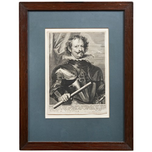 87 - DON DIEGO PHILIP DE GUSMAN, ENGRAVING AFTER VAN DYKE BY PAULUS PONTIUS, prior to 1645.25.5cm x 18cm ... 