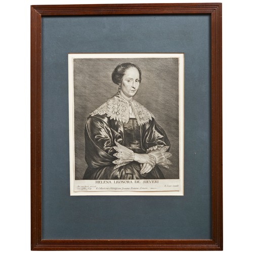 88 - HELENA LEONORA DE SIEVERI, ENGRAVING AFTER VAN DYKE BY CORNELIS VISSCHER, Published by Edward Cooper... 