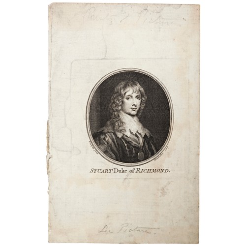 94 - A FOLDER CONTAINING ELEVEN ENGRAVED PORTRAITS, to include Josiah Ricraft engraving after William Fai... 