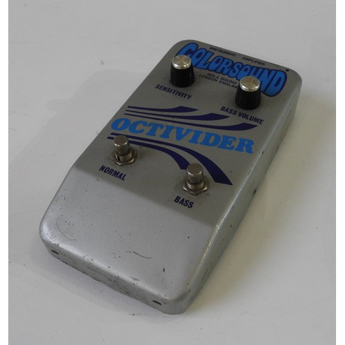 5 - A CLASSIC 1970s COLORSOUND OCTIVIDER PEDAL with old paper label to base ‘Repair 16-8-76’.Paint defec... 