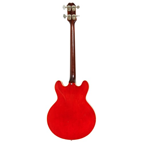 82 - AN EPIPHONE RIVOLI CHERRY BASS EB232C, 1967, SERIAL NUMBER 101909115cm x 41.5cmAs the bass counterpa... 