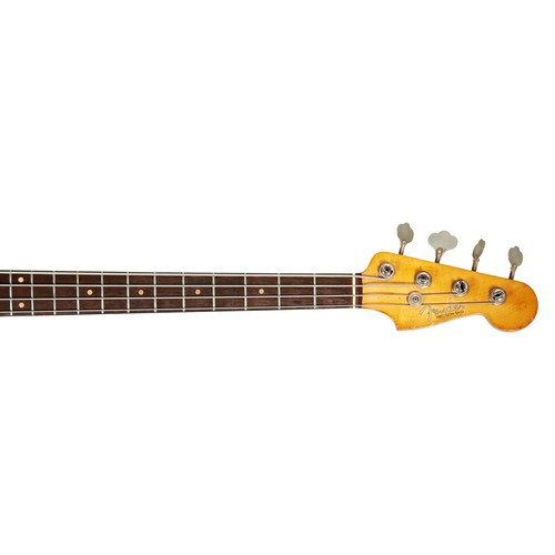 83 - A FENDER PRECISION ‘SALMON PINK’ BASS GUITAR, 1962/63, SERIAL NUMBER 73968116cm x 33cm max The Preci... 