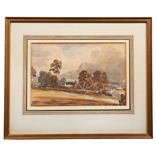 280 - ENGLISH SCHOOL (19TH CENTURY)VILLAGE LANDSCAPEwatercolour, signed and dated 'Caversham, 1849', frame... 