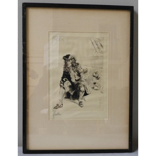 286 - A SET OF SIX PETER PAN THEATRICAL ILLUSTRATIONS, signed in pencil by the artist, appears to be Matth... 