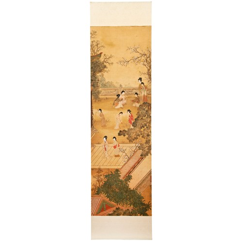 276 - **SPECIAL BIDDING ARRANGEMENTS**ATTRIBUTED TO QIU YING (1494-1552)ONE HUNDRED BEAUTIES ink and colou... 