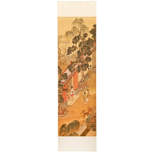 276 - **SPECIAL BIDDING ARRANGEMENTS**ATTRIBUTED TO QIU YING (1494-1552)ONE HUNDRED BEAUTIES ink and colou... 