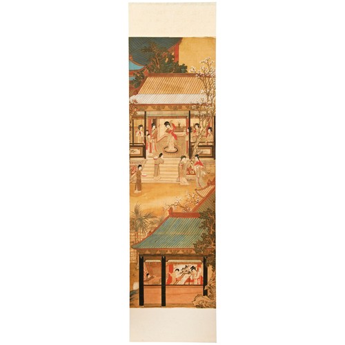 276 - **SPECIAL BIDDING ARRANGEMENTS**ATTRIBUTED TO QIU YING (1494-1552)ONE HUNDRED BEAUTIES ink and colou... 