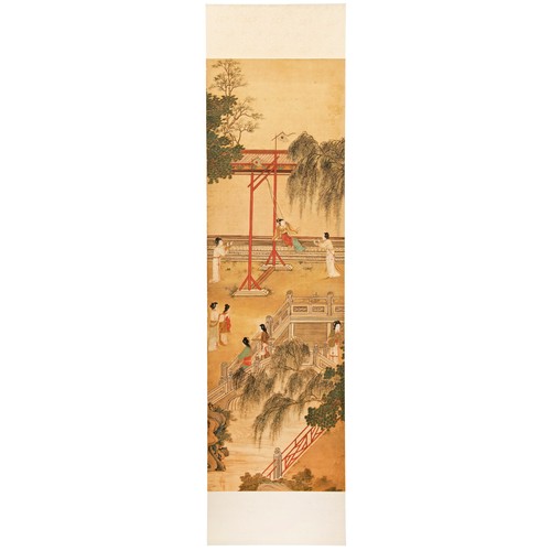 276 - **SPECIAL BIDDING ARRANGEMENTS**ATTRIBUTED TO QIU YING (1494-1552)ONE HUNDRED BEAUTIES ink and colou... 