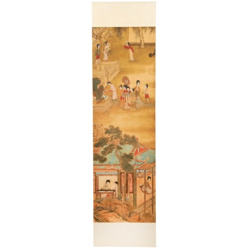 276 - **SPECIAL BIDDING ARRANGEMENTS**ATTRIBUTED TO QIU YING (1494-1552)ONE HUNDRED BEAUTIES ink and colou... 