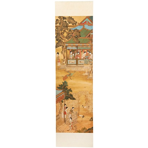 276 - **SPECIAL BIDDING ARRANGEMENTS**ATTRIBUTED TO QIU YING (1494-1552)ONE HUNDRED BEAUTIES ink and colou... 