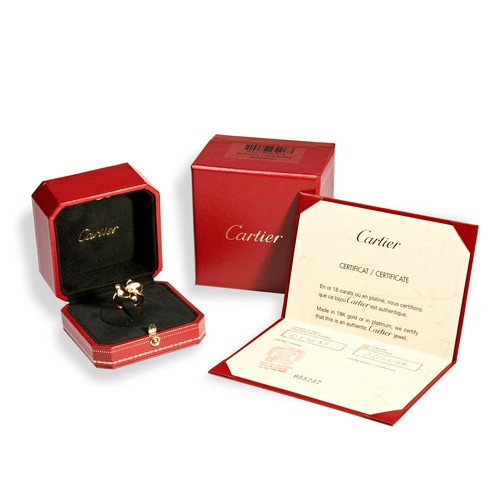 108 - CARTIER CARESSE D'ORCHIDEES 18CT GOLD RINGset with a brilliant-cut diamond.Ring size M.Total weight ... 