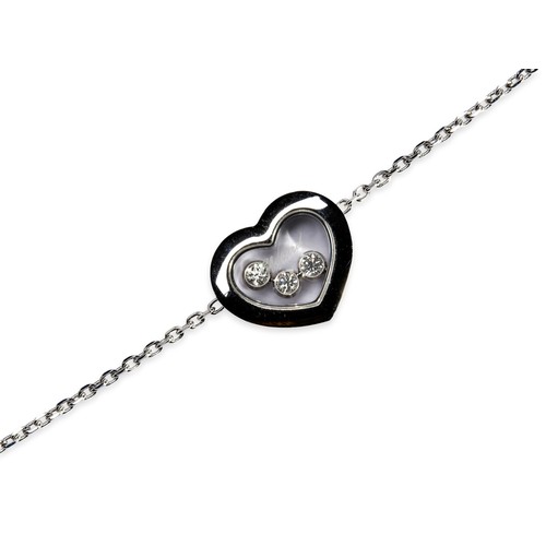 111 - CHOPARD HAPPY DIAMONDS ICONS BRACELET A Chopard 'Happy Diamonds icons' bracelet. Set with a heart sh... 