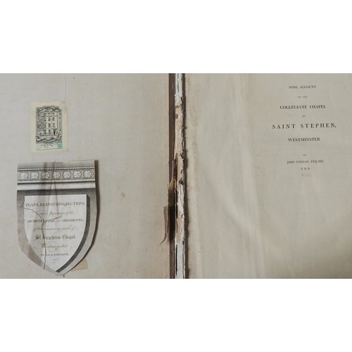 287 - TWO LARGE EARLY 19TH CENTURY BOOKS RELATING TO ENGLISH CATHEDRAL ARCHITECTURE, circa 1810, includes ... 