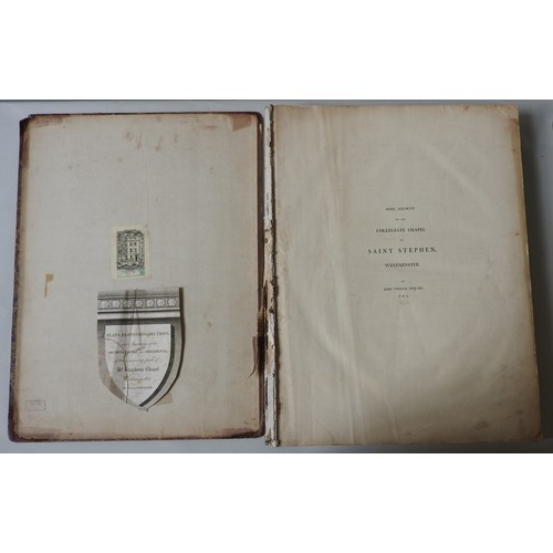 287 - TWO LARGE EARLY 19TH CENTURY BOOKS RELATING TO ENGLISH CATHEDRAL ARCHITECTURE, circa 1810, includes ... 