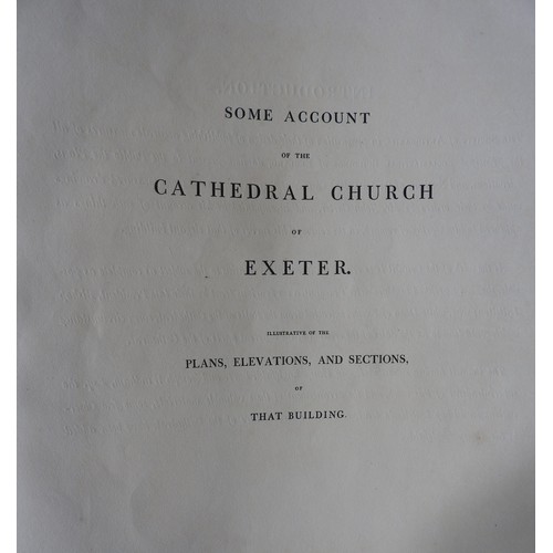 287 - TWO LARGE EARLY 19TH CENTURY BOOKS RELATING TO ENGLISH CATHEDRAL ARCHITECTURE, circa 1810, includes ... 