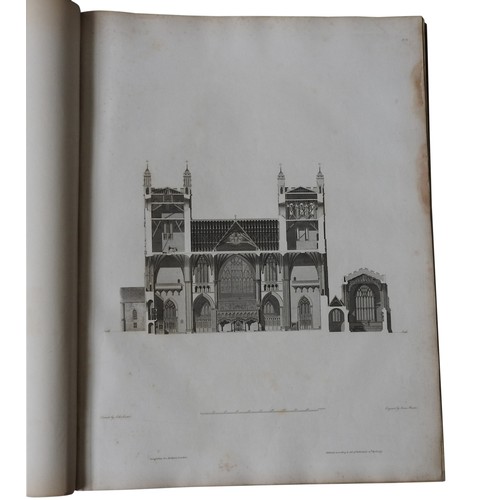 287 - TWO LARGE EARLY 19TH CENTURY BOOKS RELATING TO ENGLISH CATHEDRAL ARCHITECTURE, circa 1810, includes ... 