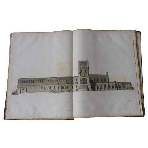 287 - TWO LARGE EARLY 19TH CENTURY BOOKS RELATING TO ENGLISH CATHEDRAL ARCHITECTURE, circa 1810, includes ... 