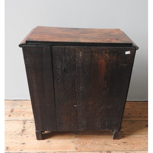 68 - A FRENCH MAHOGANY BARLEY TWIST CURVED CABINET85cm high, 40cm deep, 72cm wide