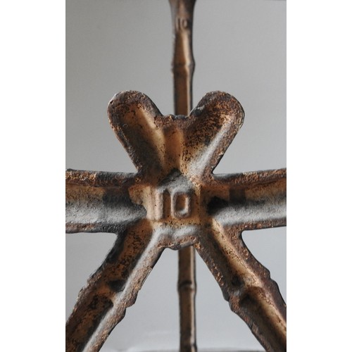 71 - A FRENCH CAST-IRON SIMULATED BAMBOO HALL STAND