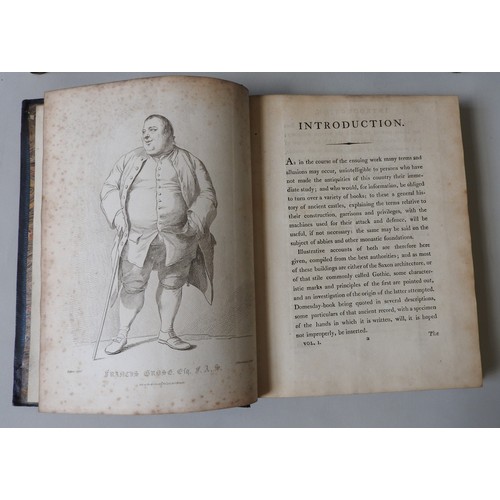 288 - GROSE, FRANCIS. ANTIQUITIES OF ENGLAND AND WALES, 8 VOLS, illustrated throughout with engraved archi... 