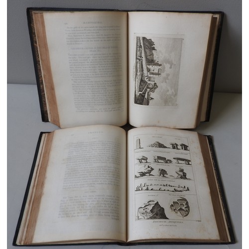 288 - GROSE, FRANCIS. ANTIQUITIES OF ENGLAND AND WALES, 8 VOLS, illustrated throughout with engraved archi... 