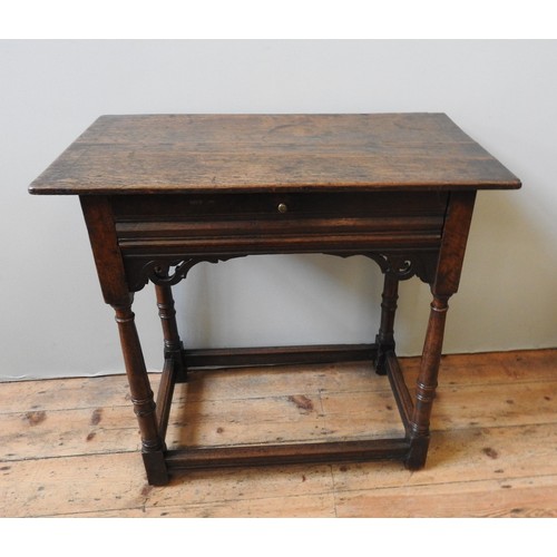 98 - A CHARLES I OAK SIDE TABLE, of fine quality, circa 1640